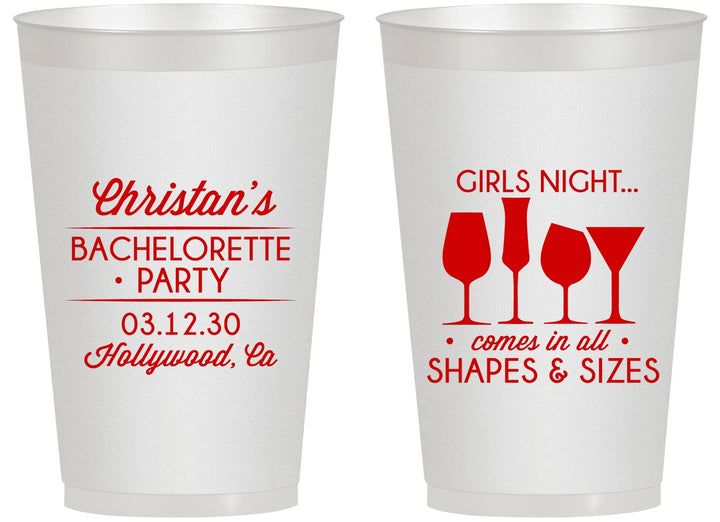 Personalized Bachelorette 14 oz Frosted Cups - Girls Night | 60054
