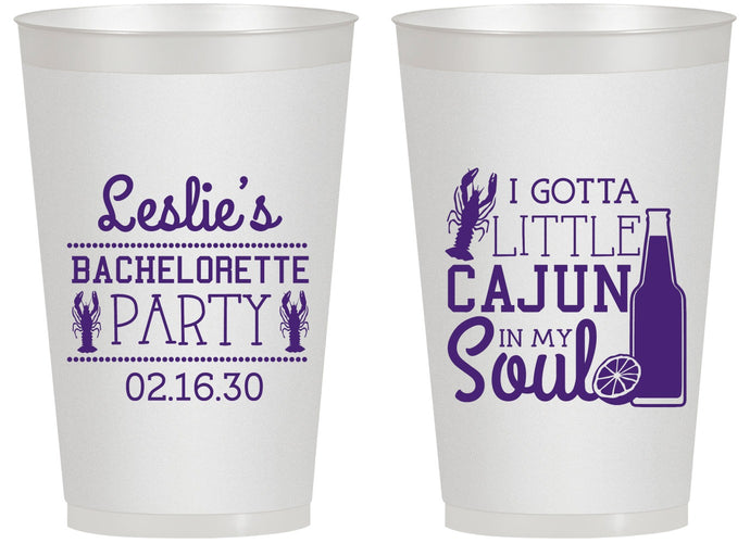 Personalized Bachelorette 14 oz Frosted Cups - Little Cajun In My Soul | 60058
