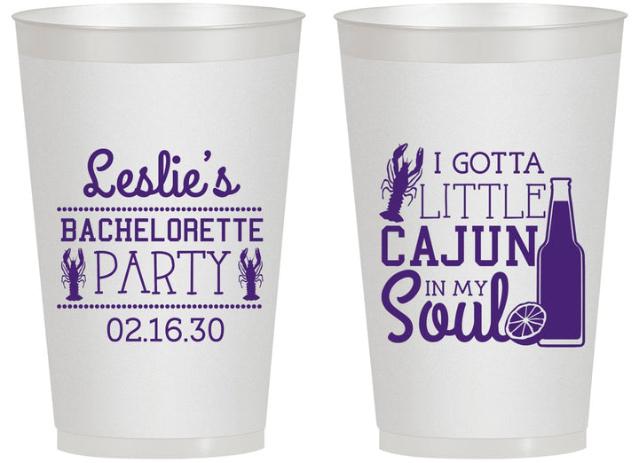 Personalized Bachelorette 14 oz Frosted Cups - Little Cajun In My Soul | 60058