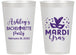 Personalized Bachelorette 14 oz Frosted Cups - Mardi Gras | 60060