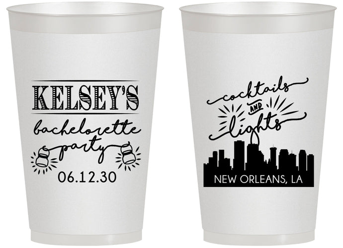 Personalized Bachelorette 14 oz Frosted Cups - New Orleans | 60066