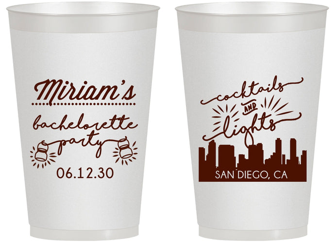 Personalized Bachelorette 14 oz Frosted Cups - San Diego | 60067