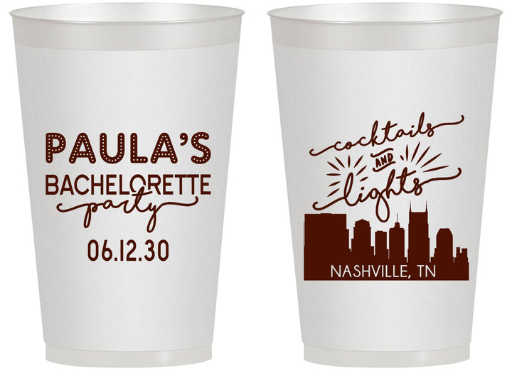 Personalized Bachelorette 14 oz Frosted Cups - Nashville | 60068