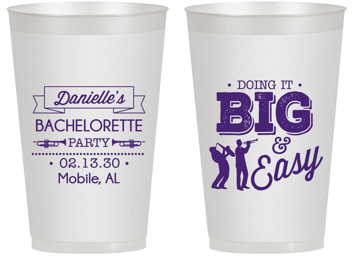 Personalized Bachelorette 14 oz Frosted Cups - New Orleans | 60084