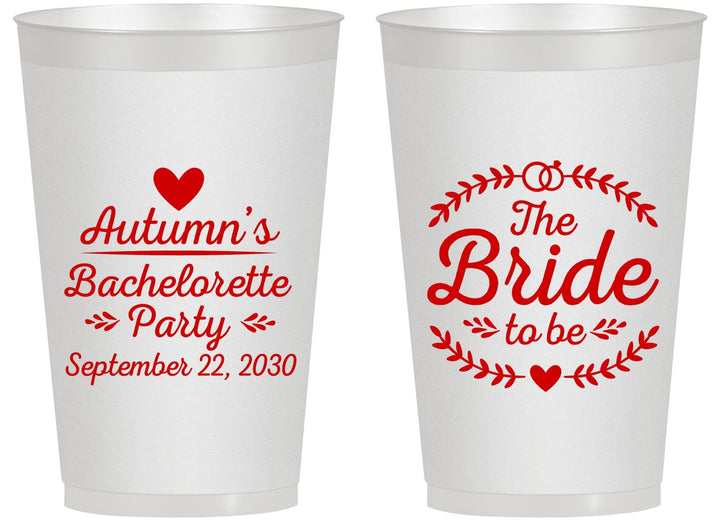 Personalized Bachelorette 14 oz Frosted Cups - Bride To Be | 60088