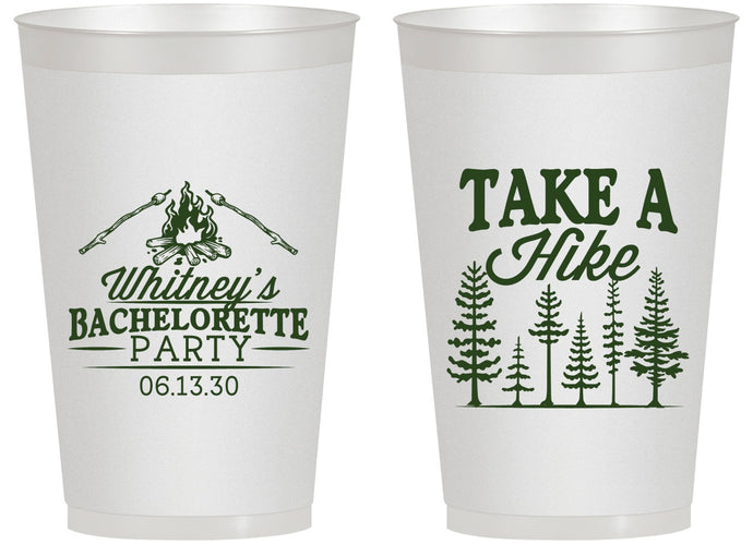 Personalized Bachelorette 14 oz Frosted Cups - Camping | 60098
