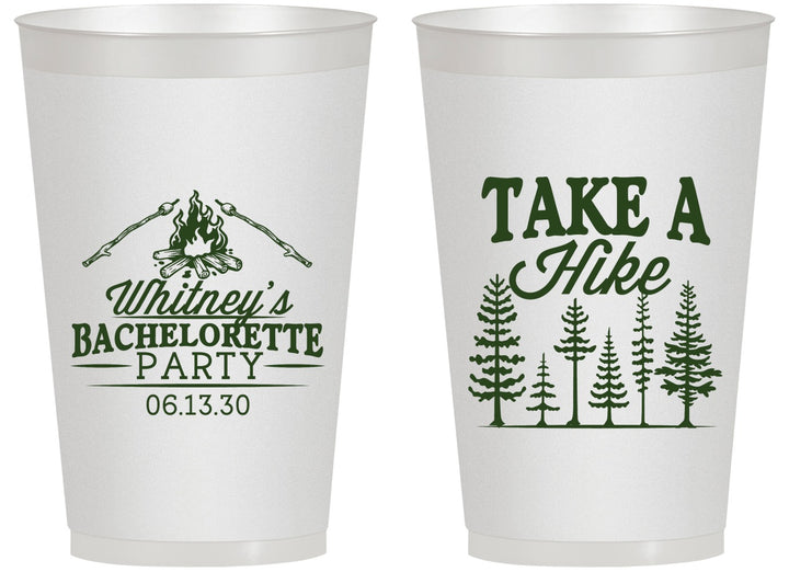 Personalized Bachelorette 14 oz Frosted Cups - Camping | 60098
