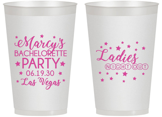 Personalized Bachelorette 14 oz Frosted Cups - Ladies Night Out | 60101