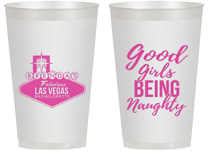 Personalized Bachelorette 14 oz Frosted Cups - Good Girls Naughty | 60111
