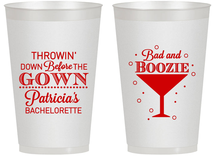 Personalized Bachelorette 14 oz Frosted Cups - Bad And Boozie | 60121