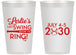 Personalized Bachelorette 14 oz Frosted Cups - Last Swing Before Ring | 60128