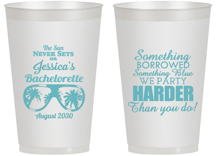 Personalized Bachelorette 14 oz Frosted Cups - Something Borrowed | 60132