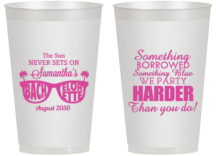 Personalized Bachelorette 14 oz Frosted Cups - Something Borrowed | 60133