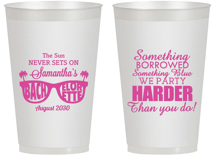Personalized Bachelorette 14 oz Frosted Cups - Something Borrowed | 60133
