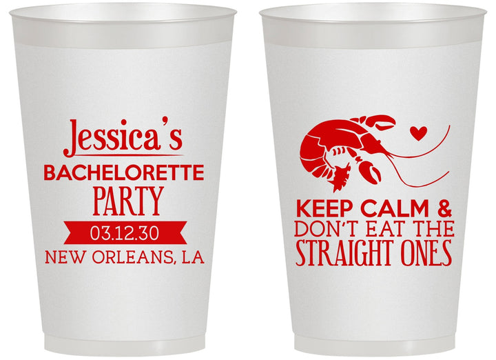 Personalized Bachelorette 14 oz Frosted Cups - Crawfish Boil | 60137