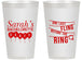 Personalized Bachelorette 14 oz Frosted Cups - Last Fling Before Rings | 60140