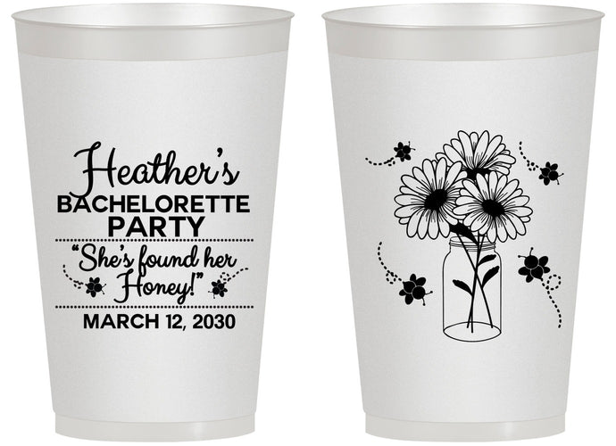 Personalized Bachelorette 14 oz Frosted Cups - She Found Her Honey | 60150
