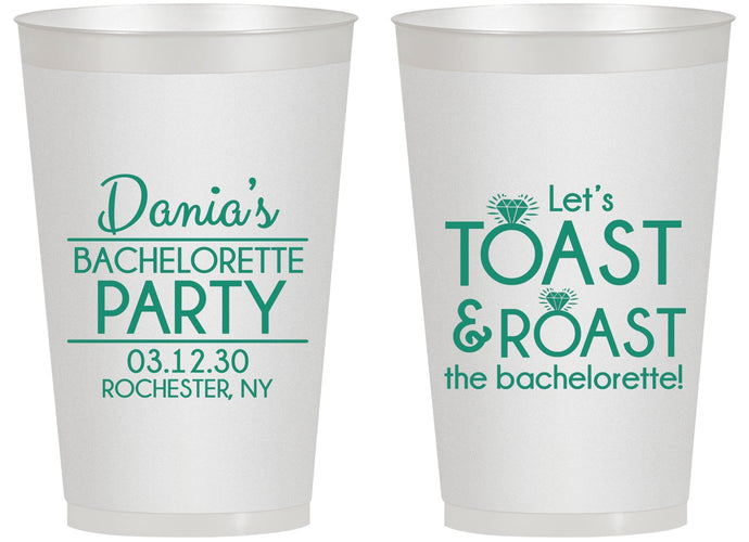 Personalized Bachelorette 14 oz Frosted Cups - Toast And Roast | 60153