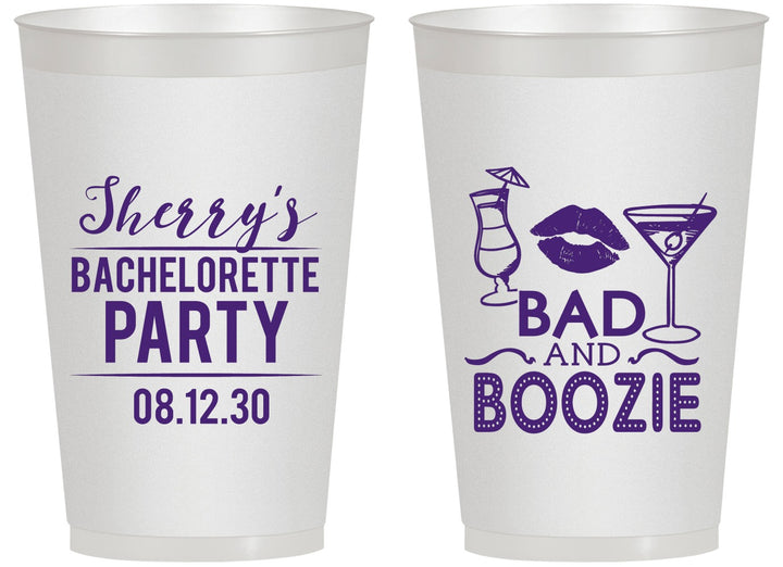 Personalized Bachelorette 14 oz Frosted Cups - Bad And Boozie | 60156
