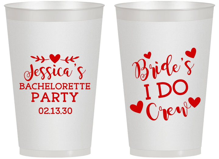 Personalized Bachelorette 14 oz Frosted Cups - Brides I Do Crew | 60159