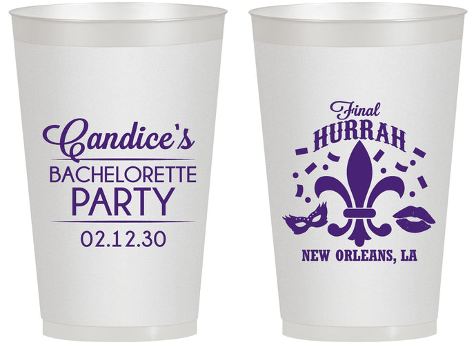 Personalized Bachelorette 14 oz Frosted Cups - New Orleans | 60166