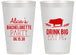 Personalized Bachelorette 14 oz Frosted Cups - Drink Big Eat Pig | 60169