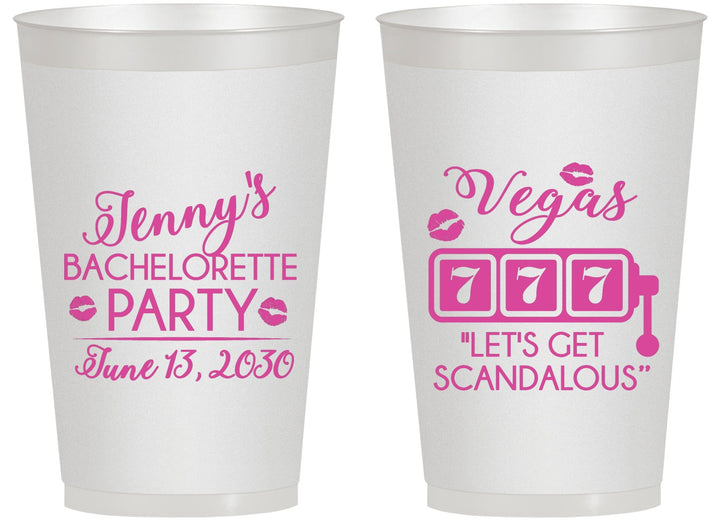 Personalized Bachelorette 14 oz Frosted Cups - Las Vegas | 60170