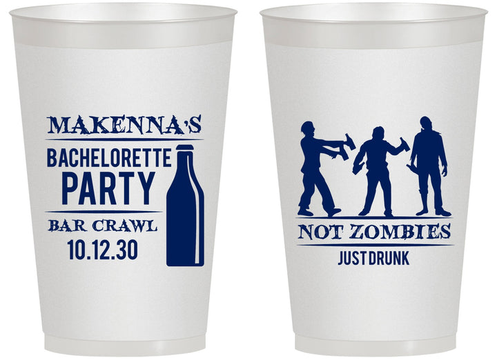 Personalized Bachelorette 14 oz Frosted Cups - Zombie | 60173