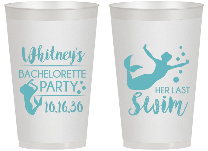 Personalized Bachelorette 14 oz Frosted Cups - Mermaid | 60175
