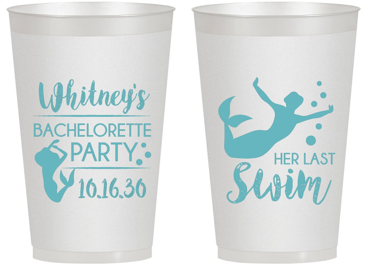 Personalized Bachelorette 14 oz Frosted Cups - Mermaid | 60175