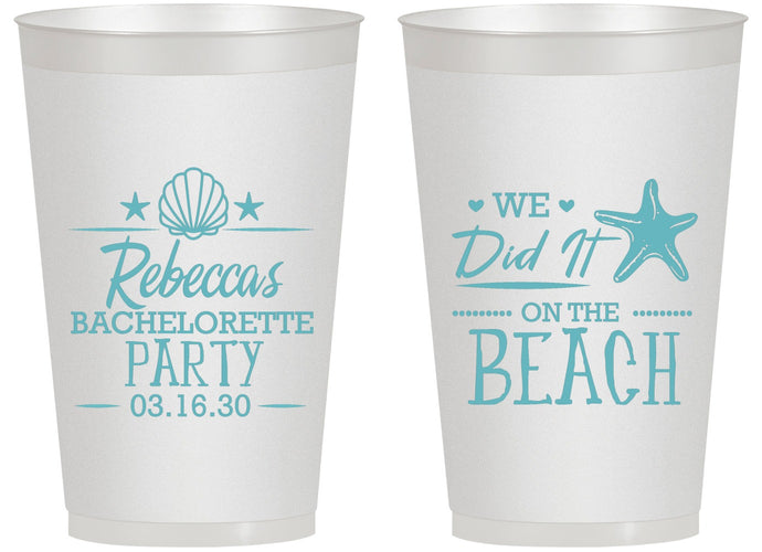 Personalized Bachelorette 14 oz Frosted Cups - Beach | 60183