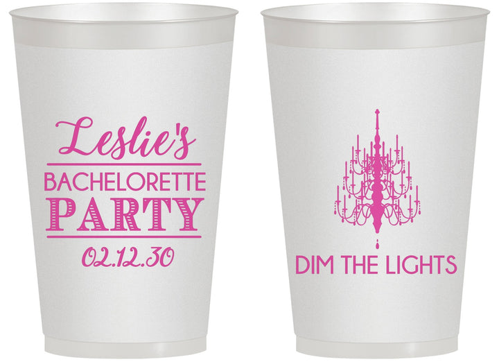 Personalized Bachelorette 14 oz Frosted Cups - Lights | 60188