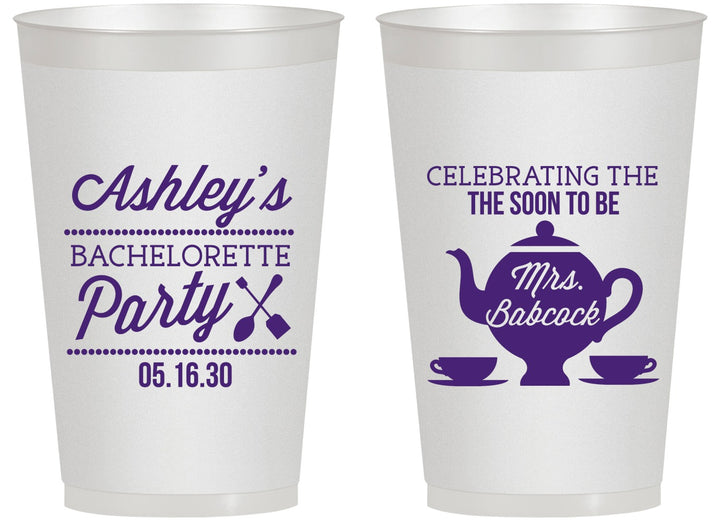 Personalized Bachelorette 14 oz Frosted Cups - Teapot | 60189