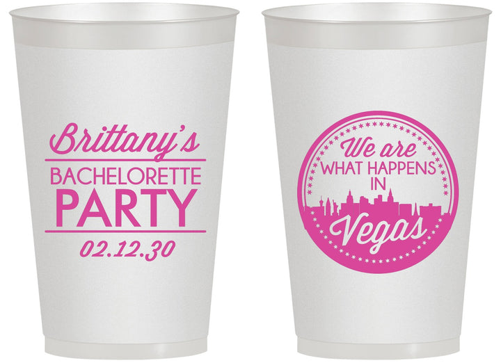Personalized Bachelorette 14 oz Frosted Cups - Las Vegas | 60190