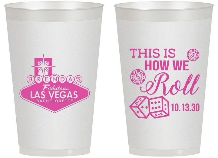 Personalized Bachelorette 14 oz Frosted Cups - Las Vegas | 60191
