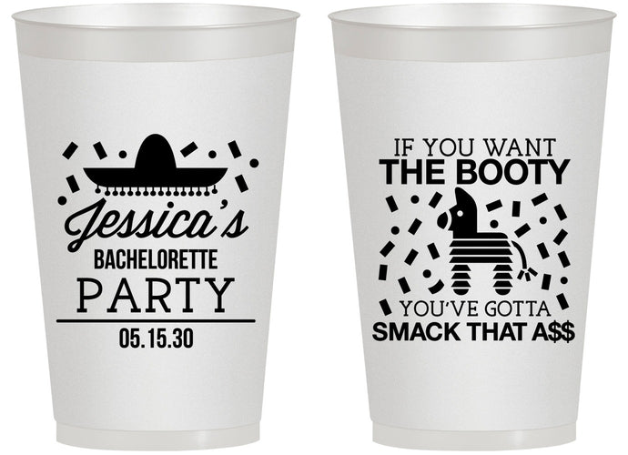 Personalized Bachelorette 14 oz Frosted Cups - Smack That Ass | 60192