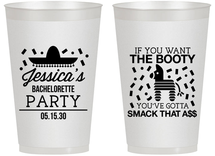 Personalized Bachelorette 14 oz Frosted Cups - Smack That Ass | 60192