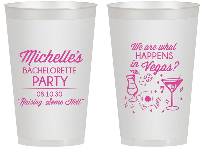 Personalized Bachelorette 14 oz Frosted Cups - Las Vegas | 60199