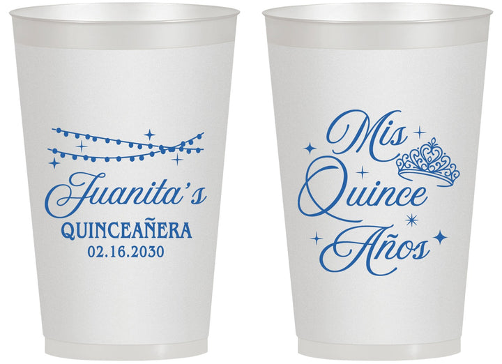 Personalized Quinceanera 14 oz Frosted Cups - Mis Quince Anos | 70001