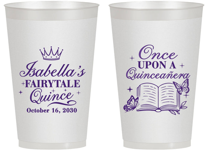 Personalized Quinceanera 14 oz Frosted Cups - Once Upon A Quince | 70013