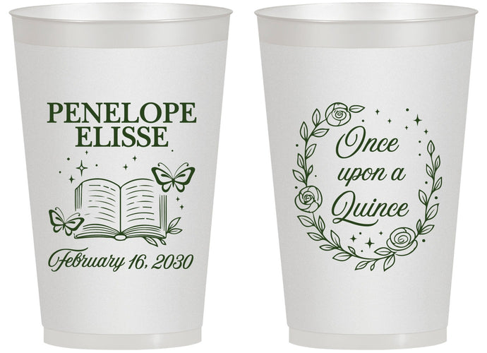Personalized Quinceanera 14 oz Frosted Cups - Once Upon A Quince | 70014