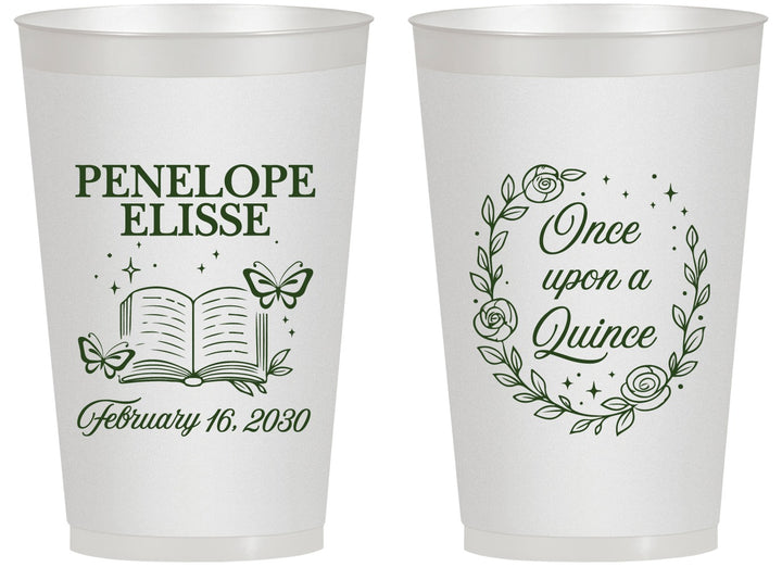 Personalized Quinceanera 14 oz Frosted Cups - Once Upon A Quince | 70014