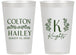 Personalized Wedding 14 oz Frosted Cups - Monogram | 800
