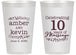 Personalized Anniversary 14 oz Frosted Cups - 10 Years Of Marriage | 80000