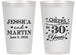 Personalized Anniversary 14 oz Frosted Cups - Cheers To 30 Years | 80003