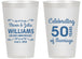 Personalized Anniversary 14 oz Frosted Cups - 50 Years Of Marriage | 80017