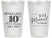 Personalized Anniversary 14 oz Frosted Cups - 10 Years Down | 80020
