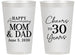Personalized Anniversary 14 oz Frosted Cups - Cheers To 30 Years | 80023