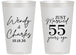 Personalized Anniversary 14 oz Frosted Cups - Just Married 55 Years Ago | 80028
