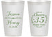 Personalized Anniversary 14 oz Frosted Cups - Cheers To 35 Years | 80034